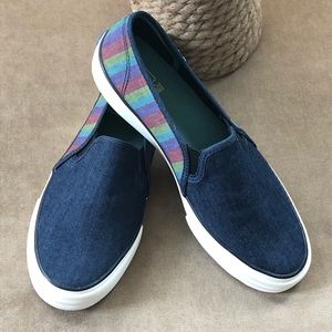 Keds Women's Double Decker Denim Stripe sz 8